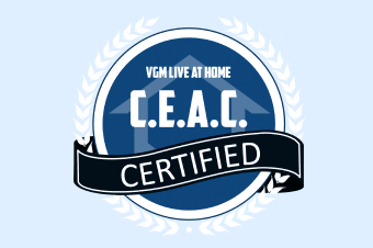 VGM Live at Home C.E.A.C. Certified badge
