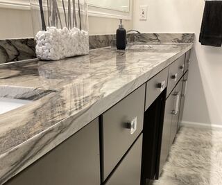 Countertop Options option for Bathroom Vanity Installation