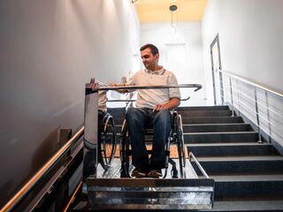 Safety sensors and side guards option for Incline Platform Lifts