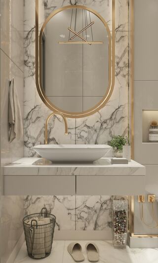 Havenside Mirror Installation project example 1 in a bathroom