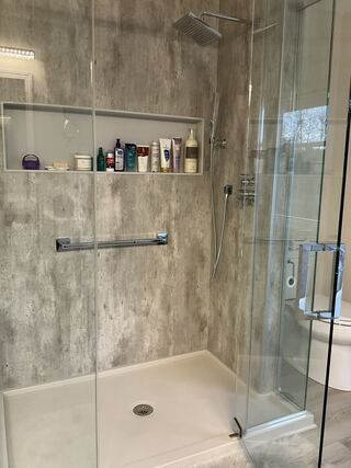 Shower Base Options option for Tub to Shower Conversion