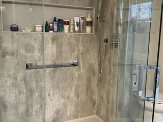 Shower Base Options option for Tub to Shower Conversion