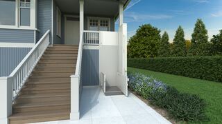 Havenside Vertical Platform Lift Installation and Repair project example 1 in an exterior and curb