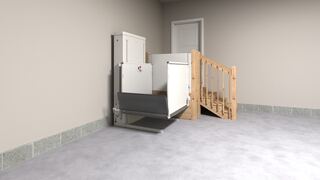 Havenside Vertical Platform Lift Installation and Repair project example 2 in an exterior and curb