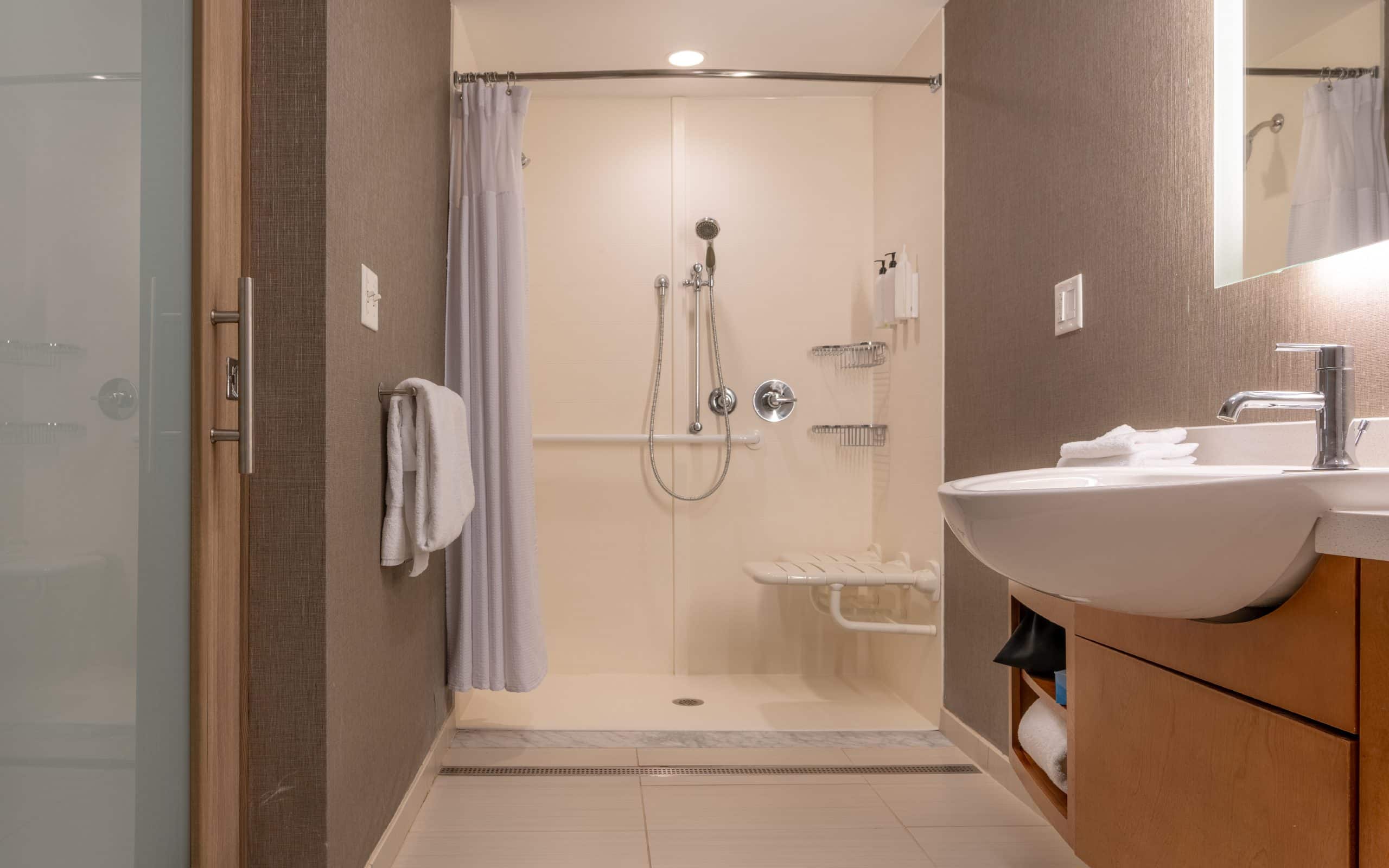 Wheelchair-accessible showers